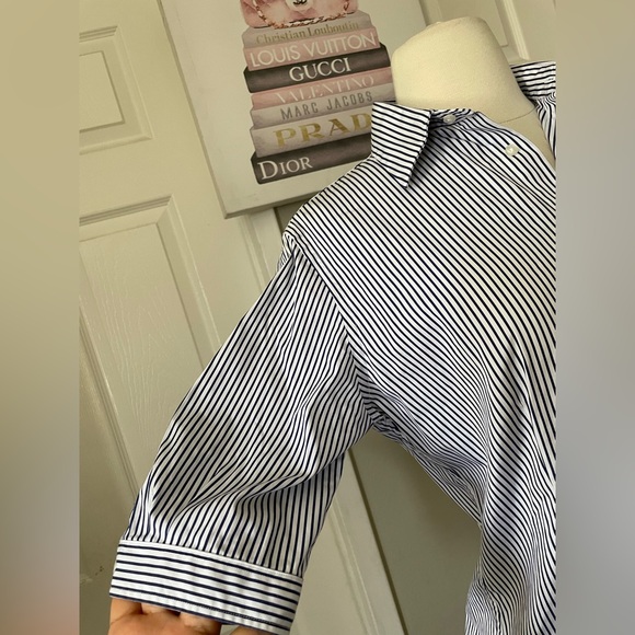 RALPH LAUREN Sport Striped Shirt - Black and White Size 8 - Picture 3 of 6
